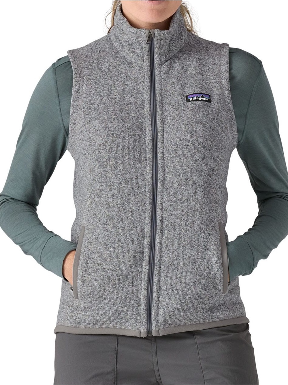 Patagonia Heather Gray Women's Fleece Jacket Vest